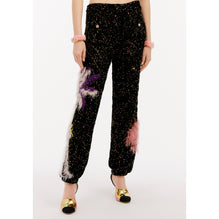 Glittered Wool Pants - Black/Multicolor