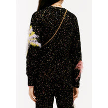 Glittered Wool Pullover - Black/Multicolor