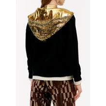 Cashmere/Cotton Cardigan - Black/White