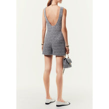 Iridescent Fantasy Tweed Jump Suit - Whi/Bck/Silvery