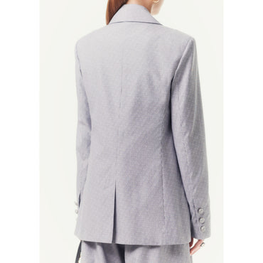 Striped Cotton Canvas Jacket - Navy