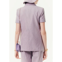 Striped Cotton Canvas Jacket - Pink