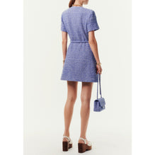 Fantasy Tweed Dress - Blue/White