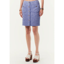 Fantasy Tweed Skirt - Blue/White
