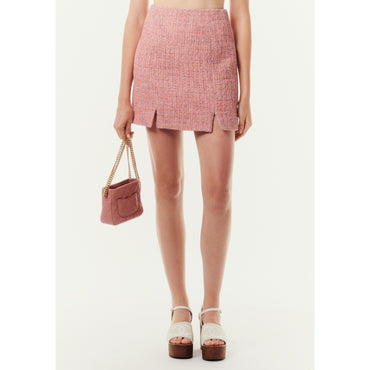 Fantasy Tweed Skirt - Orang/Bck/Pin/Whi