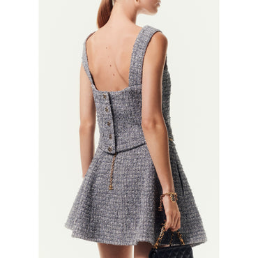 Fantasy Tweed Top - White/Black