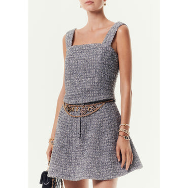 Fantasy Tweed Top - White/Black