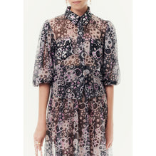 Printed Muslin Blouse - Bck/Ecru/Pin/Lht Orange