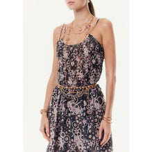 Printed Muslin Top - Bck/Ecru/Pin/Lht Orange