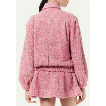 Cotton Fantasy Tweed Blouson - Pink/Ecru