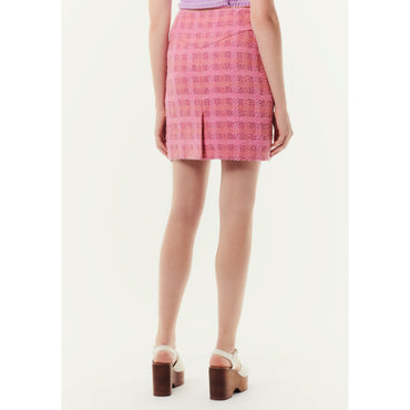 Cotton Fantasy Tweed Skirt - Pink/ Pink
