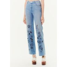 Embroided Denim Jeans -  Blue