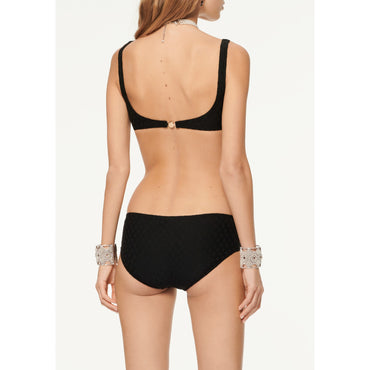 Stretch Jersey Swimming Top - Black