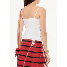 Embr Ribbed Cotton Jersey Top - White