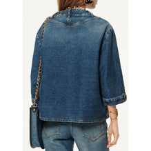Washed Denim Blouse - Blue