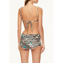 Printed Stretch Jersey Swimming Top - Bck/Ecru/Turq/Ora/Pin