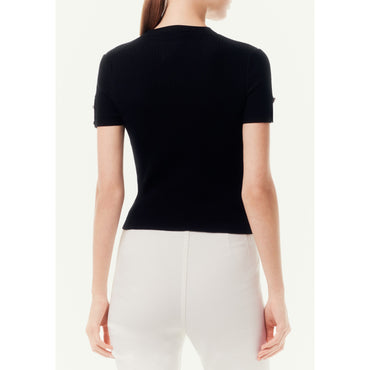 Cotton Knit Top - Black