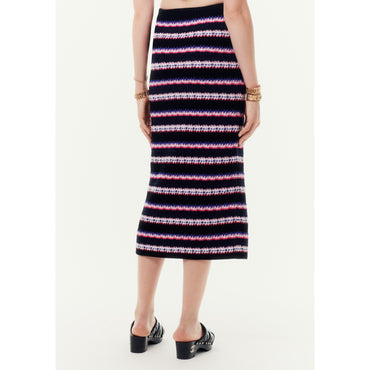 Cotton/Polyester Skirt - Navy/Fuch/Whi/Blu