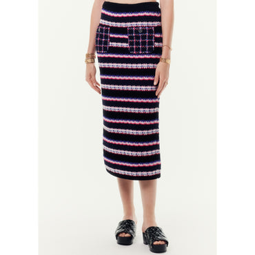 Cotton/Polyester Skirt - Navy/Fuch/Whi/Blu