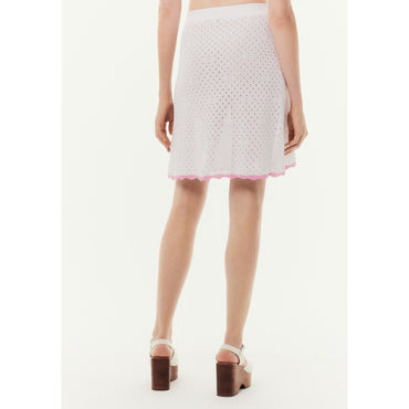 Cotton Skirt - White/Pink