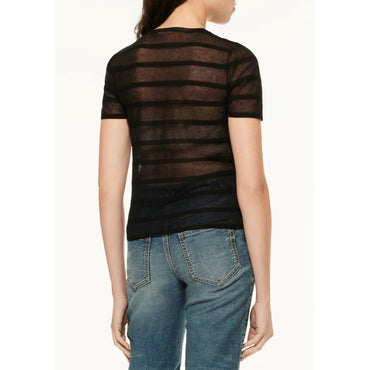 Cotton/Polyamide Knit Top - Black