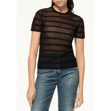 Cotton/Polyamide Knit Top - Black