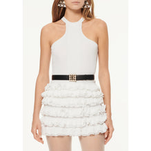 Cotton/Polyamide Knit Top - White