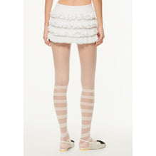 Cotton/Polyamide Culotte Skirt - White