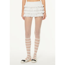 Cotton/Polyamide Culotte Skirt - White