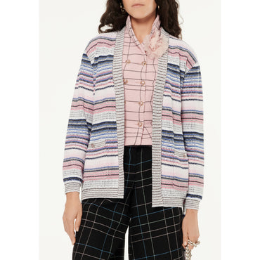 Cotton/Polyamide Cardigan - Pink/Multicolor
