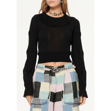 Cotton/Polymide Blouse - Black