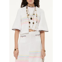 Cotton/Polyamide Pullover - White/Multicolor