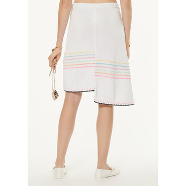 Cotton/Polyamide Skirt - White/Multicolor