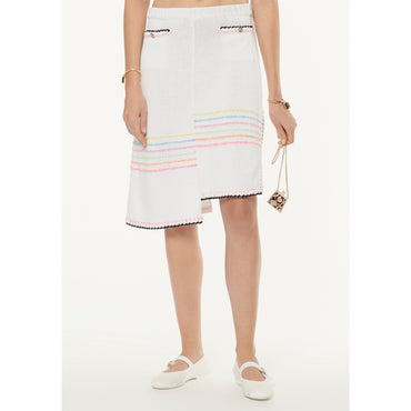 Cotton/Polyamide Skirt - White/Multicolor