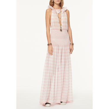 Viscose/Polyester Dress -  Pink/White