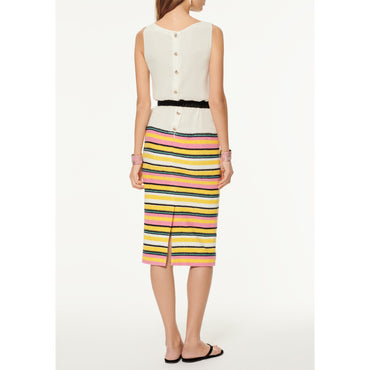 Silk Seersucker/Cot Terry Dress - Multicolor