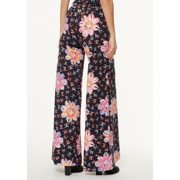 Printed Neoprene Pants - Bck/Pi/Ora/Blu/Re