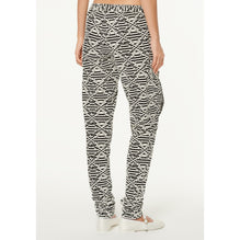 Figured Cotton Jersey Pants - White/Black