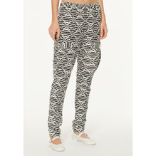 Figured Cotton Jersey Pants - White/Black