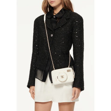 Glittered Tweed Jacket - Black