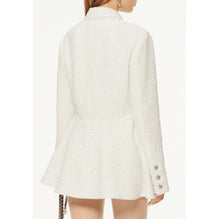 Glittered Tweed Jacket - Ecru/White