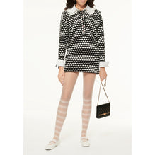 Figured Cotton Jersey Dress - Black/White