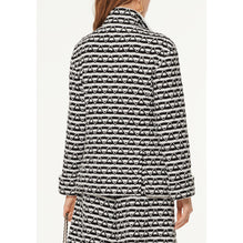 Glittered Embr Crochet Jacket - Black/White