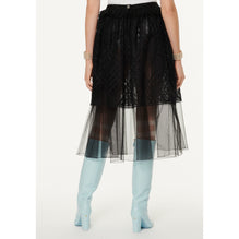 Embr Cotton Lace Skirt - Black