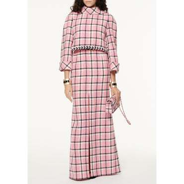 Fantasy Tweed Dress - Pin/Navy/Whi/Pink