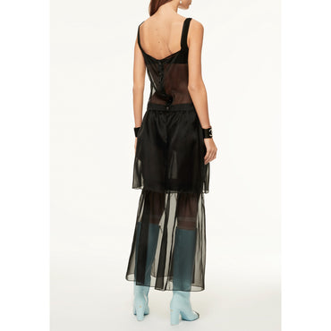 Silk Organza Dress - Black