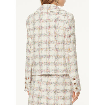 Glittered Fantasy Tweed Jacket - Ecru/Red/Green/Blue