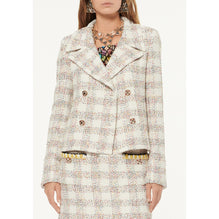 Glittered Fantasy Tweed Jacket - Ecru/Red/Green/Blue