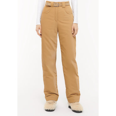 Coated Canvas Pants - Beige
