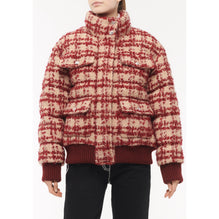 Fantasy Tweed Blouson - Beige/Burgundy